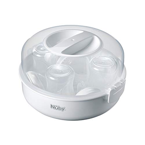 Nuby - Esterilizador de vapor para microondas blanco