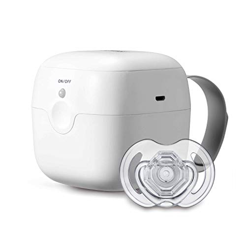 Nuby  -Promo Pack: Esterilizador Portátil de UV para Chupetes + 1 Chupete Incluido, Blanco