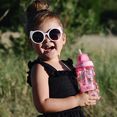 Nûby - Taza de tritan con pajita - 360ml - rosa