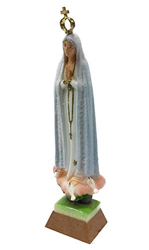 Nuestra Señora de Fátima Estatua N Sra de Fátima figura hecha a mano Tiempo color cambio 9.1 "