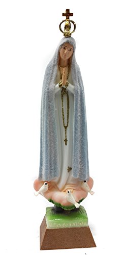 Nuestra Señora de Fátima Estatua N Sra de Fátima figura hecha a mano Tiempo color cambio 9.1 "