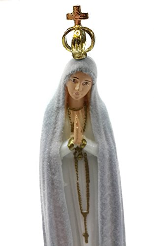 Nuestra Señora de Fátima Estatua N Sra de Fátima figura hecha a mano Tiempo color cambio 9.1 "
