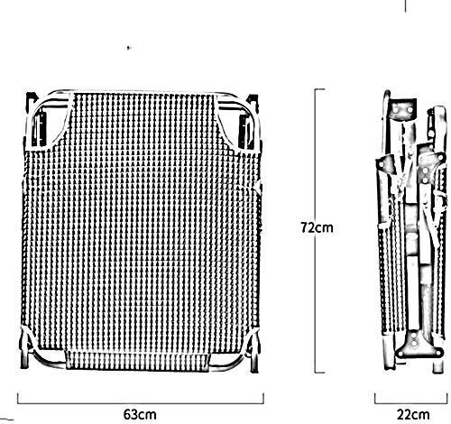 Nuevo Hogar Multifuncional de aleación de Aluminio Cama Plegable Ministerio del Interior Siesta Individual Fácil de Marzo Siesta Silla de salón (Color : 4)