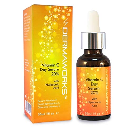 NUEVO Suero DERMAWORKS con 20% Vitamina C con Ácido Hialurónico y Vitamina B3. Anti-edad, antiarrugas, potenciador de colágeno, ilumina la piel opaca, repara y protege la piel. Piel firme y joven