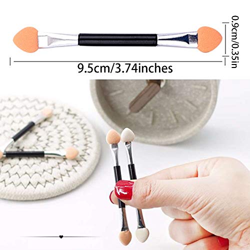 Nuluxi Esponja Pinceles para Uñas Sombras de Ojos Esponja Cepillos Pinceles de Maquillaje para Ojos Doble-Punta Cepillo del Maquillaje Fáciles de Manejar y Usar Adecuado para Uso Privado y Profesional