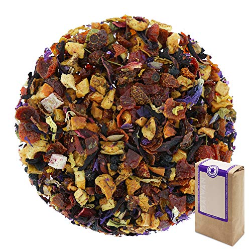 Núm. 1150: Té de frutas "Mango y maracuyá" - hojas sueltas - 250 g - GAIWAN® GERMANY - manzana, rosa mosqueta, hibisco, piña y papaya, saúco, naranja, girasol y de malva