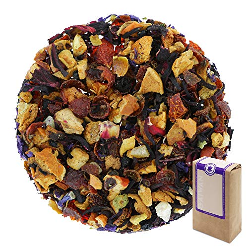 Núm. 1171: Té de frutas "Frutas de verano" - hojas sueltas - 100 g - GAIWAN® GERMANY - manzana, rosa mosqueta, hibisco, saúco, piña y papaya, malva azul, naranja