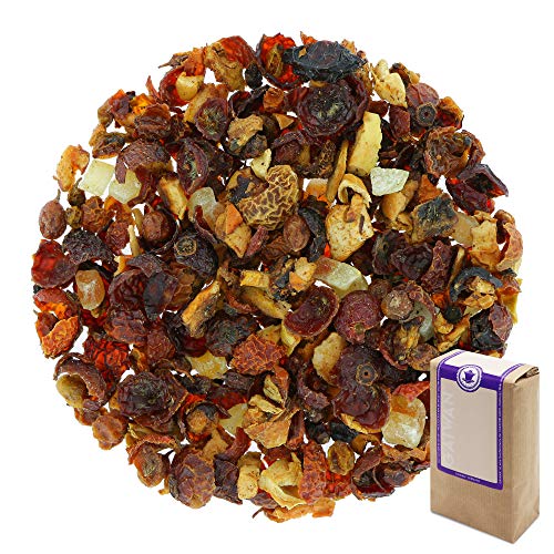 Núm. 1416: Té de frutas "Espino amarillo" - hojas sueltas - 250 g - GAIWAN® GERMANY - rosa mosqueta, manzana, espino cerval de mar, papaya y piña