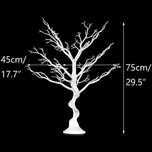 Nuptio Árbol Blanco Artificial de 76cm de Altura Centros de Mesa de Boda para Mesas para Banquetes de Boda Fiesta de Cumpleaños Evento Decoraciones de Mesa (1 Pieza)