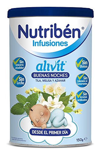 Nutribén Infusión Alivit Buenas Noches con tila, melisa y azahar desde el primer día, 150gr.