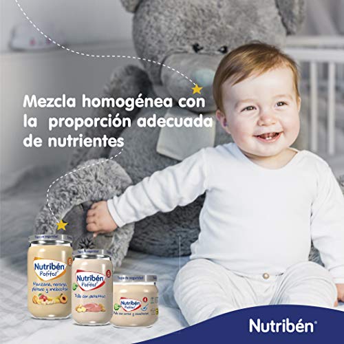 Nutribén Potitos Suprema de Merluza con Arroz Desde los 6 Meses, Pescado, Pack de 1
