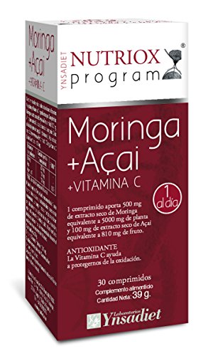 Nutriox Moringa, Açai y Vitamina C Antioxidante - 30 Unidades
