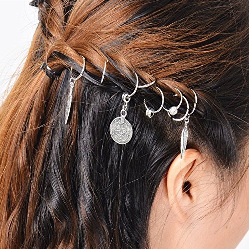 Nvfshreu - Cinta para la cabeza, elegante, elegante, estilosa, bonita, diadema, estilo sencillo para mujer plata Talla única