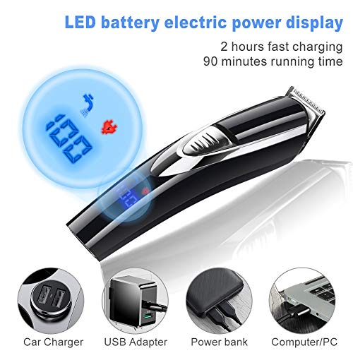 NWOUIIAY Cortapelos Hombre 10en1 Multifuncional Máquina de Cortar Pelo Impermeable Afeitadora Eléctrico para Hombres Cortapelos Nariz y Oreja Carga Rápida para Pelo Nariz Oreja Ceja Barba Vello