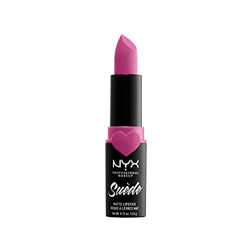 Nyx Professional Makeup Barra De Labios Mate De Larga Duración Y Cobertura Total Suede Matte Lipstick Tono 13 Electroshock Color Rosa