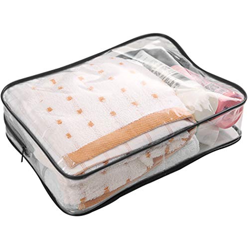 O-Kinee Neceser Transparente, Kit Viaje Avion, Transporte de Líquidos en Avión, Bolsa Aseo Claro, Bolsa de Cosméticos Impermeable para Hombre y Mujer Negro