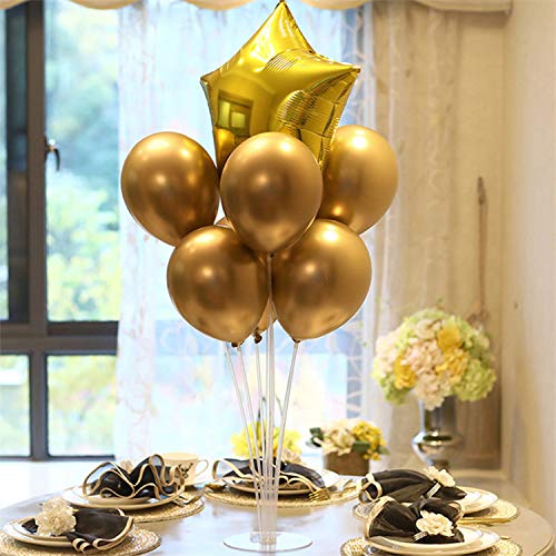 O-Kinee Soporte para Globos Kit 4pcs,Soporte de Globos con Paleta de Plástico Soporte de Globos,Mesa de Escritorio Titular de la Decoración del Globo para Cumpleaños Fiesta Boda Evento (4pcs)