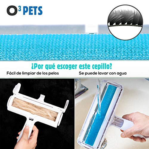 O³ Cepillo Quitapelos Mascotas con 2 Guantes para Quitar Pelo Mascotas – Quita Pelos Gato y Quita Pelos Perro - Quitapelos y Rodillos para Mascotas - Removedor de Pelaje