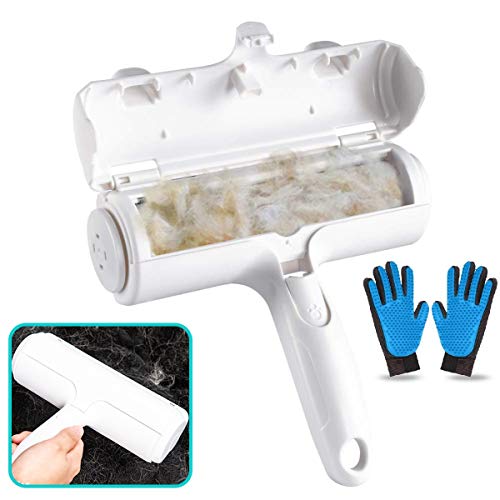 O³ Cepillo Quitapelos Mascotas con 2 Guantes para Quitar Pelo Mascotas – Quita Pelos Gato y Quita Pelos Perro - Quitapelos y Rodillos para Mascotas - Removedor de Pelaje