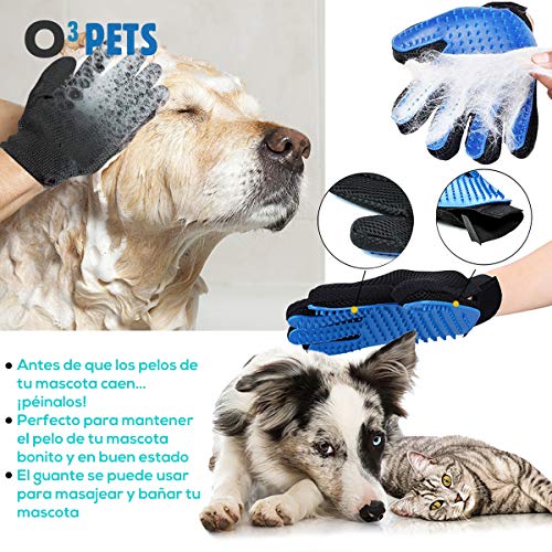 O³ Cepillo Quitapelos Mascotas con 2 Guantes para Quitar Pelo Mascotas – Quita Pelos Gato y Quita Pelos Perro - Quitapelos y Rodillos para Mascotas - Removedor de Pelaje