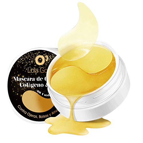 O³ Lola Gold Parches Ojos De Colageno – 60 Parches Antiojeras Hombre y Mujer Con Esencia De Oro Activo – Hidratación – Antiarrugas – Antiedad - Relajación | Contra Bolsas – Ojeras - Hinchazón