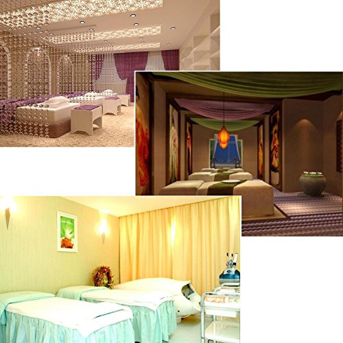 oallas de salón de belleza suave belleza Hoja de masaje Spa impermeable al agua y aceite con agujero de Souffle, blanco, 80*200