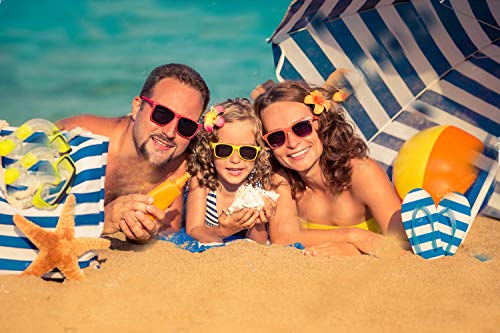 OAONNEA 12 Pares Años 80 Neon Gafas de Sol de Colores Fiesta Adulto (Multicolor)