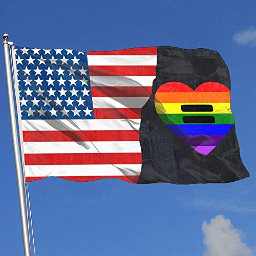 Oaqueen Banderas Love Equality 1 Breeze Flag 3 X 5-100% Polyester Single Layer Translucent Flags 90 X 150CM - Banner 3' X 5' Ft