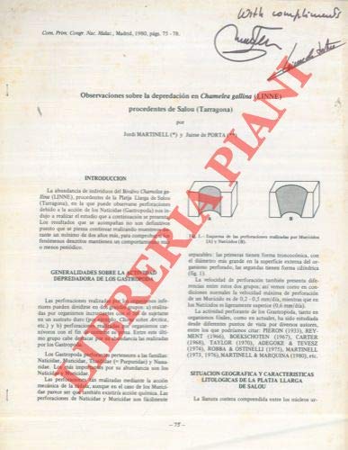 Observaciones sobre la depredacion en Chamelea gallina (Linne) procedentes de Salou (Tarragona) .