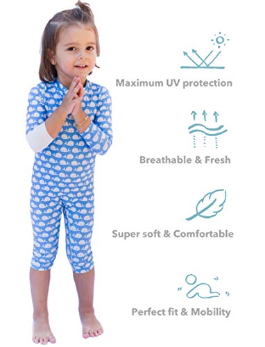 OCOI Traje De Baño para Bebés con Protección Solar UPF50+ Manga Larga – Mono/Bodysuit/Bañador Entero Una Pieza Niños Anti UV
