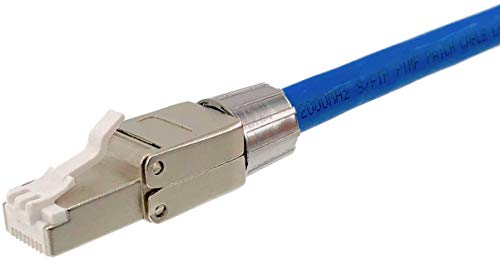 Odedo - 2 conectores RJ45 (cat. 8.1, hasta 40 GB, para cables de red, sin herramientas, apantallado, CAT 6A 7 2000 MHz hasta 8,5 mm)