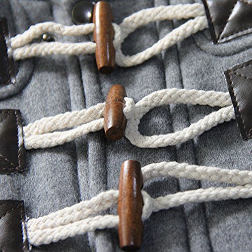 Odziezet Abrigos con Capucha Recien Nacido Niño Niña Invierno Caliento Chaqueta con Capucha hebila de Cuerno Ropa de Lana Algodón para Bebés