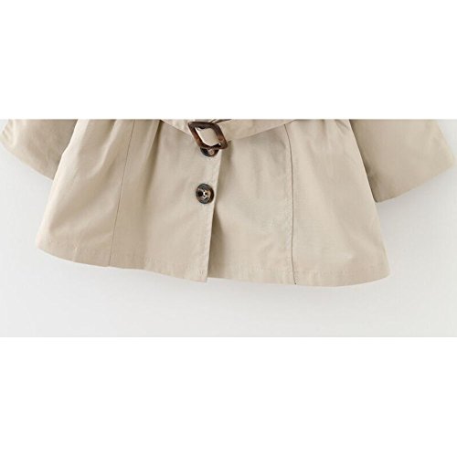 Odziezet Gabardina Niña Básica Recien Nacido Invierno Elegante Primavera Otoño Abrigo Algodón Abrigo con Cinturón Corbata Ropa Bebe 6 Meses-3 años