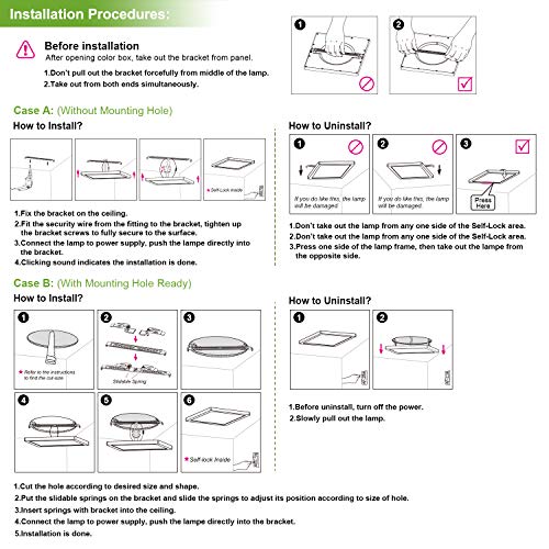 Oeegoo 18W Led Lámpara de techo Cuadrado, 1530lm Plafón Led luz de techo ultra delgado1.3cm, para Dormitorio Cocina Sala de estar Comedor Balcón Pasillo Blanco Natural 4000K