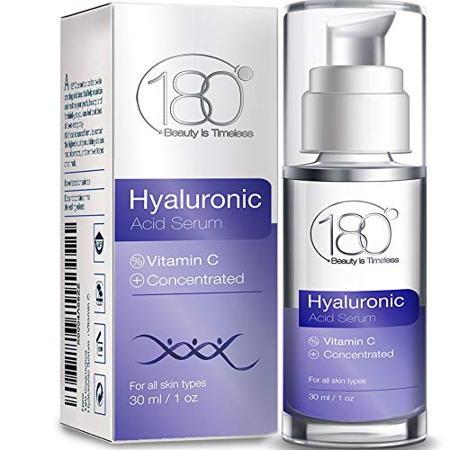 OFERTAS DEL DÍA - 180 Cosmetics - Paquete OFERTA de suero puro de ácido hialurónico (Hyaluronic Acid Serum) + Vitamina C 1oz / 30 ml