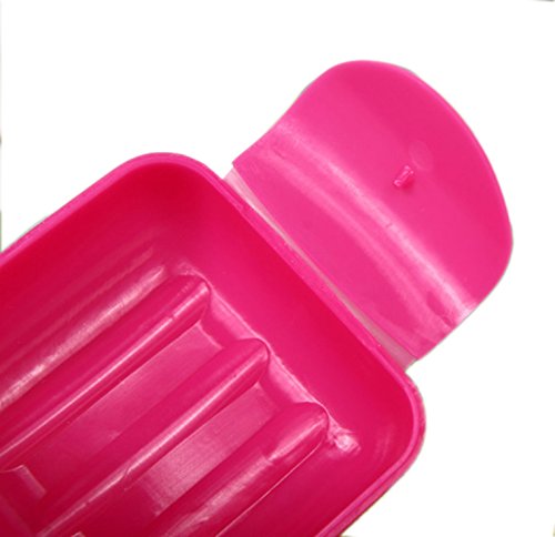 OFKPO 2PCS Jabonera de Viaje Cubierta de Estuche Colorida, para Deportivo Al Aire Libre (Tamaño Pequeño)