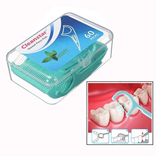 OFKPO 3 x 60 Unidades Hilo Dental - Dental Floss Picks para interdental Oral Limpieza