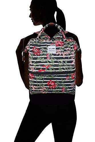 Oflamn Mochila para Mochila portátil Bolsa de Escuela de Lona Unisex Vintage Daypack para Hombres y Mujeres, Colegio y niños (3.0 Floral)
