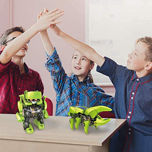 OFUN Dinosaurios Juguete Robot Stem para niños, 4 en 1 Robots Kit de Ciencia Divertido Juego Creativo y DIY Juguetes, Manualidades Regalos para niños de 8 a 12 años