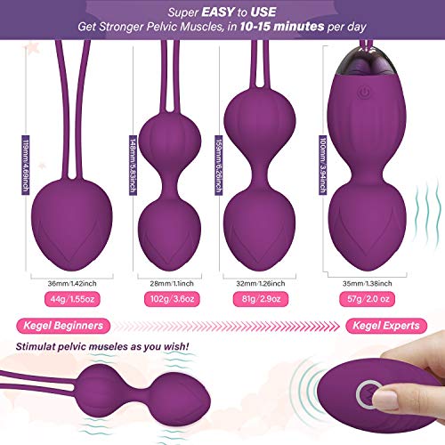 oGoDeal Bolas Chinas Set para Apretar y Fortalecer el Control de la Vejiga y los Músculos del Suelo Pélvico y Apto para Principiantes ejercicio en casa mujer
