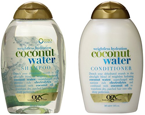 OGX Weightless Hydration Coconut Water Shampoo & Conditioner, 13 Ounce (Combo Set) by OGX