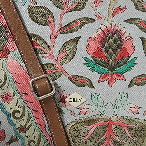 Oilily Orient Hobo Lhz - Bolso bandolera para mujer (12 x 31 x 39 cm), color Gris, talla 12x31x39 cm (B x H x T)