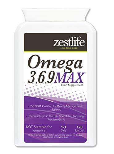 Omega 3,6,9 1000mg - 120 Cápsulas ácidos grasos EPA y DHA y vital para la piel,