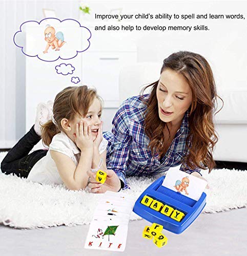 OMG Juguete educativos El Abecedario, Matching Letter Puzzle Learn Board Juego de Escritorio, Alfabeto Juguete Educativo para 2-6 años Niños Niñas Niños, Juegos de Memoria de ortografía