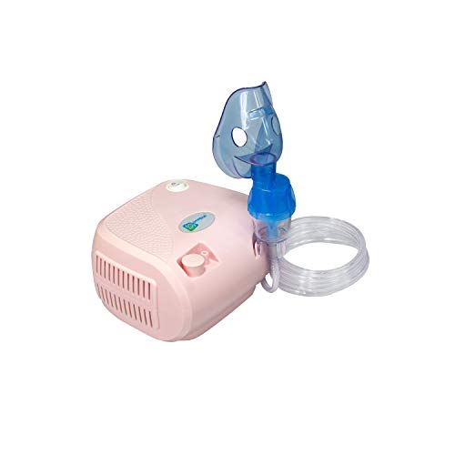 Omnibus BR-CN116B - Nuevo inhalador compresor Inhalador compacto para inhaladores bebe electrico (Rosa pálido)
