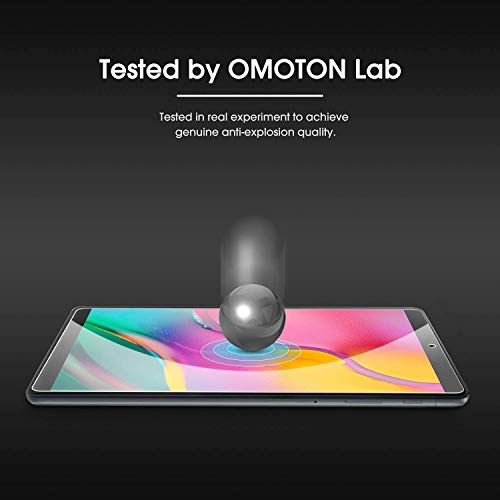 OMOTON Protector Pantalla Samsung Galaxy Tab A 10.1 T510/ T515 2019 Cristal Templado Samsung Tab A 10.1 2019 SM-T510/ T515, 2.5D Borde, Anti-arañazos, No Burbujas, 2 Piezas