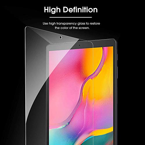 OMOTON Protector Pantalla Samsung Galaxy Tab A 10.1 T510/ T515 2019 Cristal Templado Samsung Tab A 10.1 2019 SM-T510/ T515, 2.5D Borde, Anti-arañazos, No Burbujas, 2 Piezas