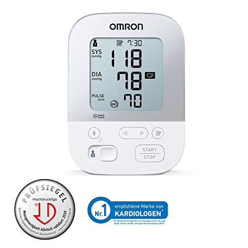 OMRON Healthcare X4 Smart Monitor de Tensión Arterial, Con Manguito Inteligente y Bluetooth