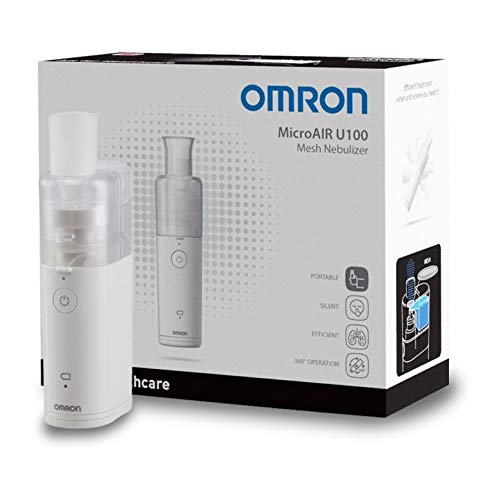OMRON MicroAIR U100 Inhalador Portable, nebulizador de malla silencioso de tamaño bolsillo