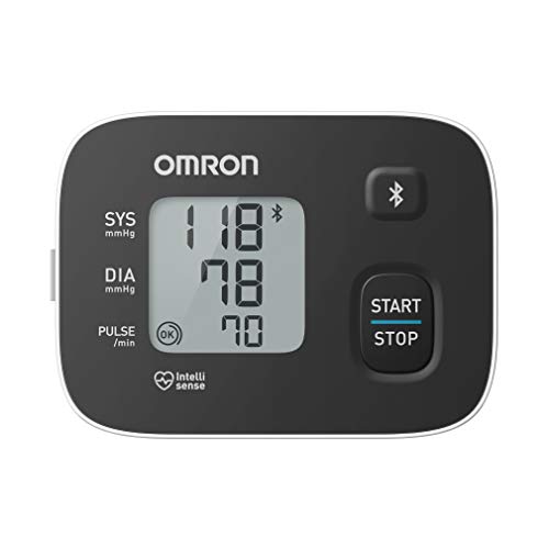 OMRON RS3 Intelli IT - Tensiómetro de muñeca con conectividad Bluetooth para uso doméstico o externo, color negro